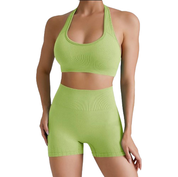 Fitness Crop Top & Shorts Set