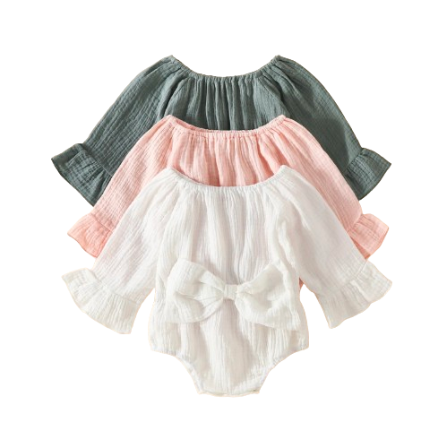Flare Sleeve Baby Playsuit