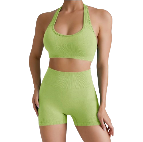Fitness Crop Top & Shorts Set